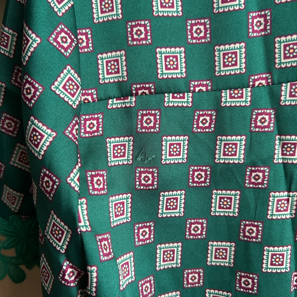 Sandro Satin Printed Collared Button Down - image 3